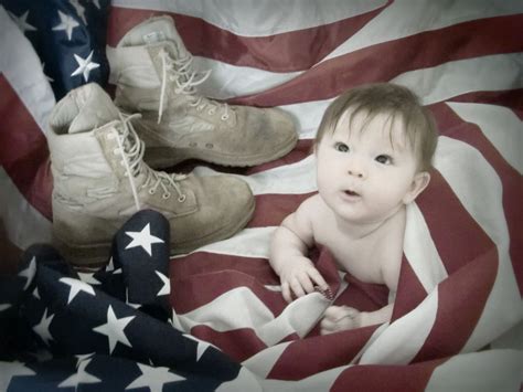 Are you playing the drums? reenlistment flag in the crib - boots, dogtags and you've ...