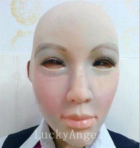 High Quality 100 Latex Lady Human Mask Crossdress Female Mask