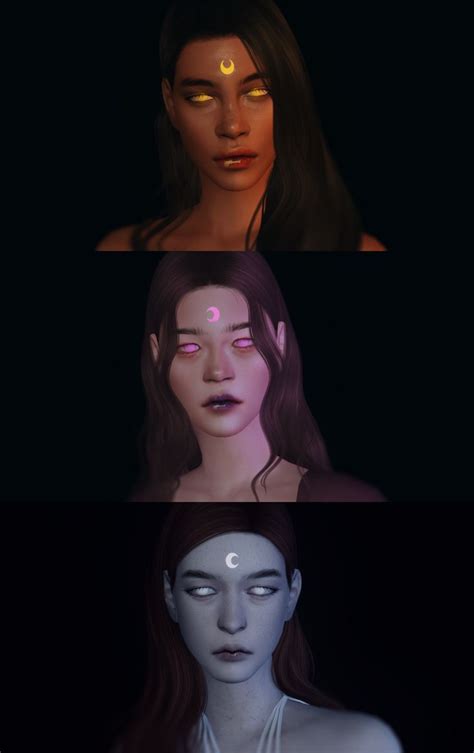 Glowing Moon Accessory Sims 4 Tattoos Moon Accessories Sims 4