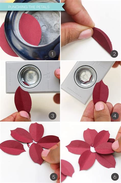 Easy Paper Punch Poinsettias Damask Love Blog Paper Punch Art Punch