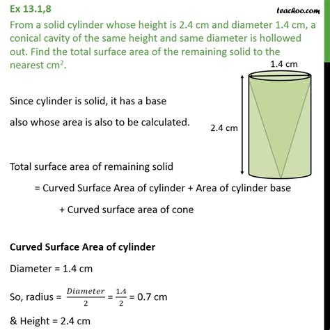 How To Find Curved Surface Area Of A Cylinder