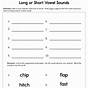 Long Vowel Vs Short Vowel Worksheet