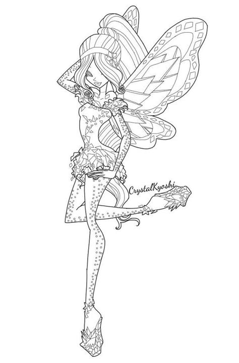 Photo & galerie winx club coloring pages harmonix musa. Flora Tynix Lineart by CrystalKyoshi on DeviantArt