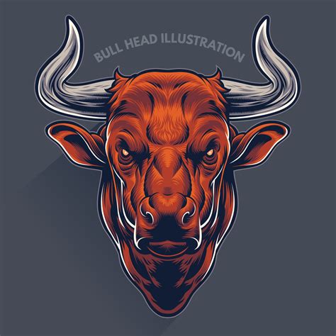 Bull Head Illustration 2128951 Vector Art At Vecteezy