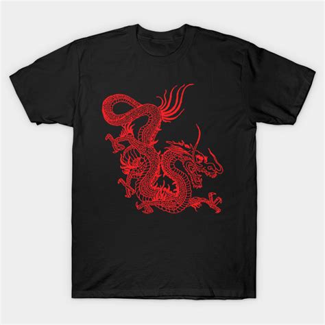 Red Chinese Dragon Chinese Dragon T Shirt Teepublic