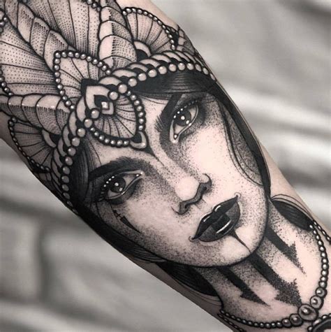 Portrait Tattoo With Detailed White Ink Done By Jaycewallingford