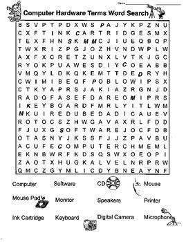 .answer key computer basics lesson 1: Computer Terms Word Search & Crossword by Computers R'Us | TpT