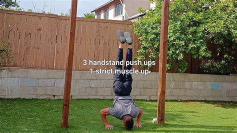 3 Handstand Push Ups To 1 Strict Muscle Up Youtube