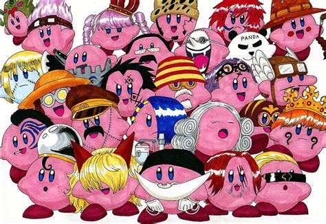Kirby As A Bunch Of Different One Piece Characters Kirby Different