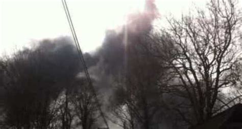 Smoke Pours From Fire Following Explosion In Weybridge Uk