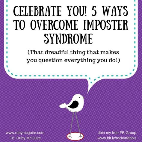 celebrate you 5 ways to overcome imposter syndrome by ruby mcguire imposter coaching