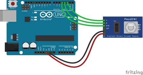 Using The Pmod ENC With Arduino Uno Hackster Io
