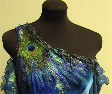 detail peacock dress by lesley george