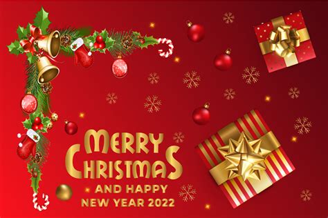 Merry Christmas And Happy New Year 2022 Grafik Von Trendyart · Creative