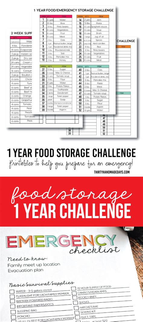 Preppers have so many options. 1 Year Food Storage Challenge - Thirty Handmade Days