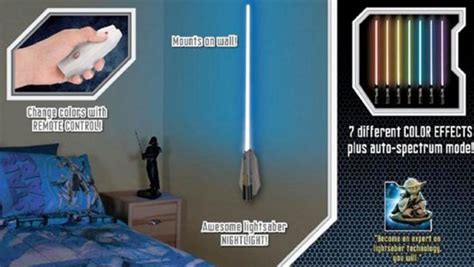 Sleeping is fun, every grown up loves it. Star Wars Lightsaber Room Light Keeps The Force Strong In ...