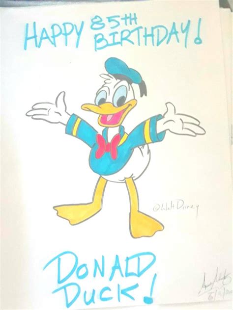 Happy 85th Birthday To Donald Duck By Artisticamos On Deviantart
