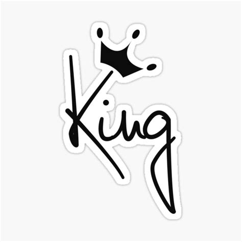 The Crowned King Sticker By Cloudwalkerdsgn Redbubble