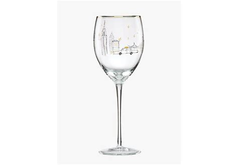 Good Time In A New York Minute Wine Glass Kate Spade New York