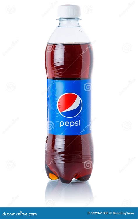 Pepsi Cola Lemonade Soft Drink Plastic Bottle Isolated On A White