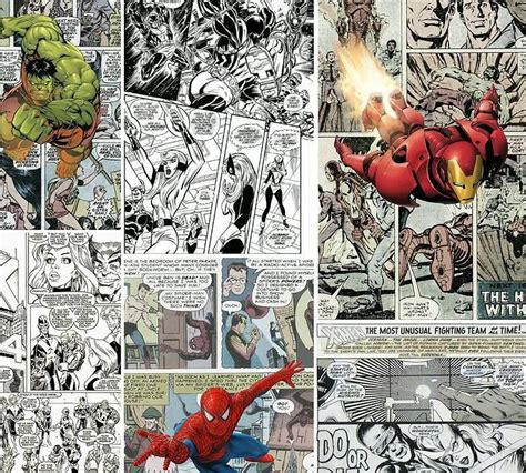 Barnaby is a comic strip which began april 20, 1942, in the newspaper pm and was later syndicated in 64 american newspapers (for a combined circulation of more than 5,500,000). Comic Strip Superhero Wallpaper Thor Hulk Iron Man 3D Wall ...