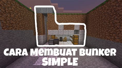 Minecraft Pe Tutorial Cara Membuat Bunker Simple Youtube