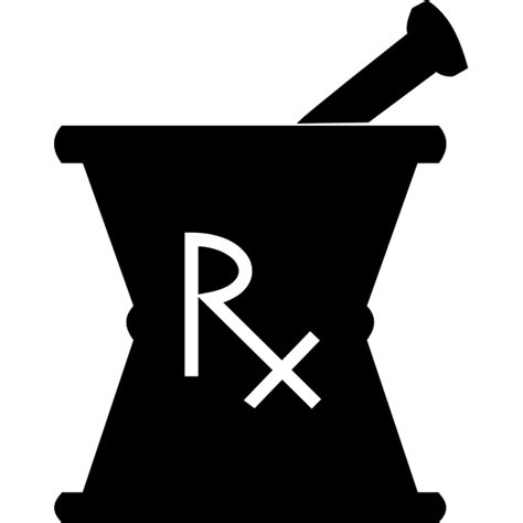 Pharmacy Mortar And Pestle Silhouette Free Svg