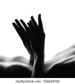 Sensual Naked Woman Body Drops Water Foto Stock Shutterstock