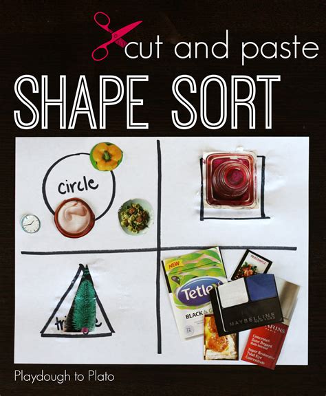 Shape Game For Kids Cut And Paste Shape Sort