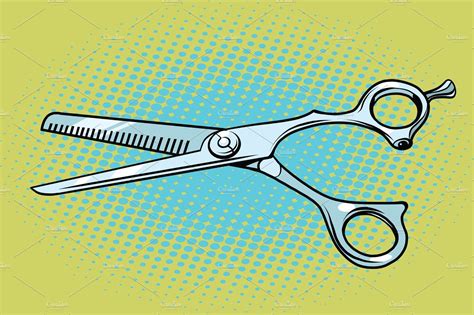 Metal Barber Scissors Illustrator Graphics ~ Creative Market