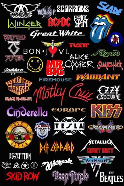 80s Rock Bands Classic Rock Bands Band Rock Rockband Logos Rock And