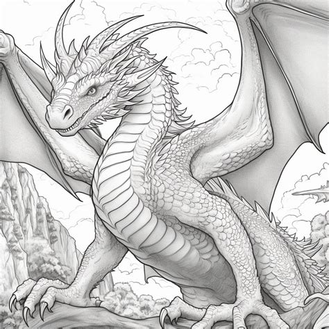 10 Printable Dragon Coloring Pages for Kids and Adults Digital Download