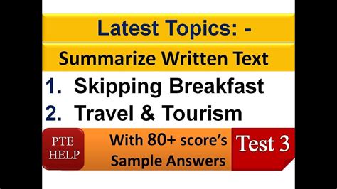 Real Test PTE Summarize Written Texts With 80 Scores Answers Test 3