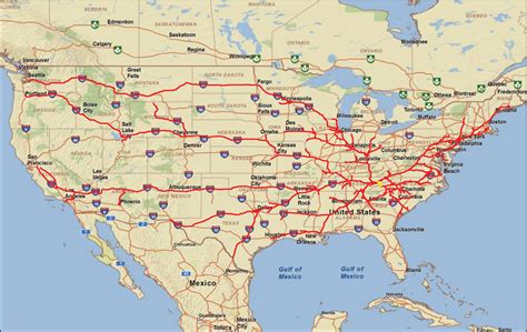 Map United States Freeways Direct Map