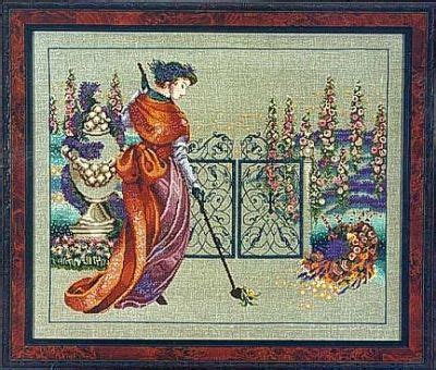 Garden beauty stitched area is 8 1/4 x 16 3/4 with a stitch count of 131 x 268. My Lady's Garden (MD9) Mirabilia Designs Uses: 65B Natural ...