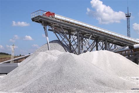Limestone Mining And Transportation Stock Image Image Of White