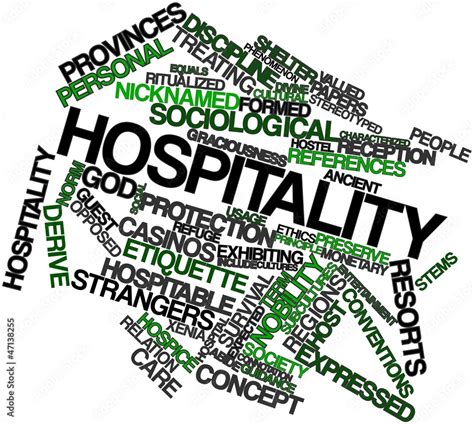 Word Cloud For Hospitality Stock Illustration Adobe Stock