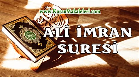 3 Ali İmran Suresi İndeksi Kuran Makâleleri