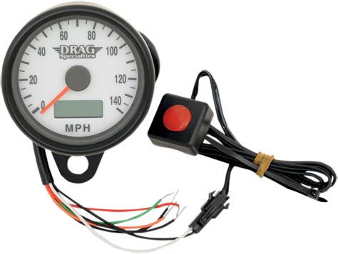 Drag Specialties Black Electronic Speedo Motorcycle Speedometer Fits