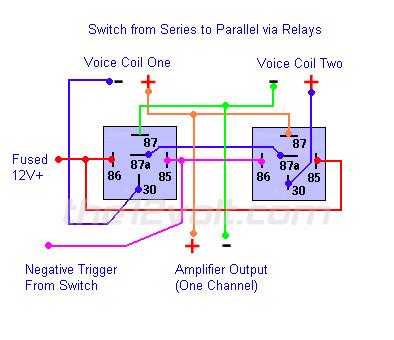 How To Wire Relays Switching From Series To Parallel And Back