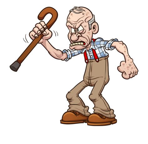 Angry Old Man Cartoon Clip Art Library