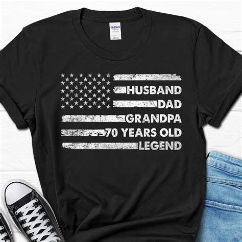 Husband Dad Grandpa 70 Year Old Legend T For Him 70th Etsy