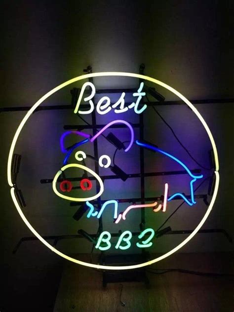 Custom Best Bbq Pig Neon Sign Neon Sign Shop Custom Neon Signs