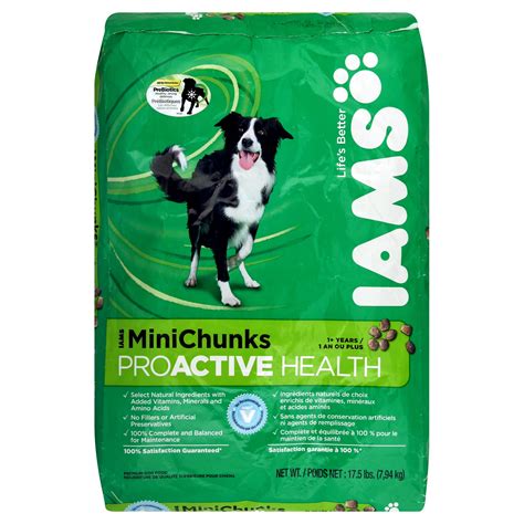 The proactive health line targets specific dietary needs including dental care, hairball management, and digestive health, but these foods don't require a veterinarian's prescription. Iams IAMS Proactive Health Dog Food, Premium, MiniChunks ...