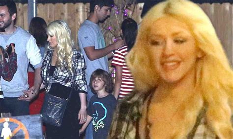 Christina Aguilera Takes Son Max To A Pumpkin Patch As She Holds Hands With Her Fiancé Matthew