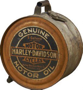Harley Davidson Motorcycles Round Metal Gallon Can Lot