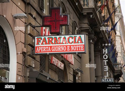 Pharmacy Sign Rome Italy Europe Hi Res Stock Photography And Images Alamy
