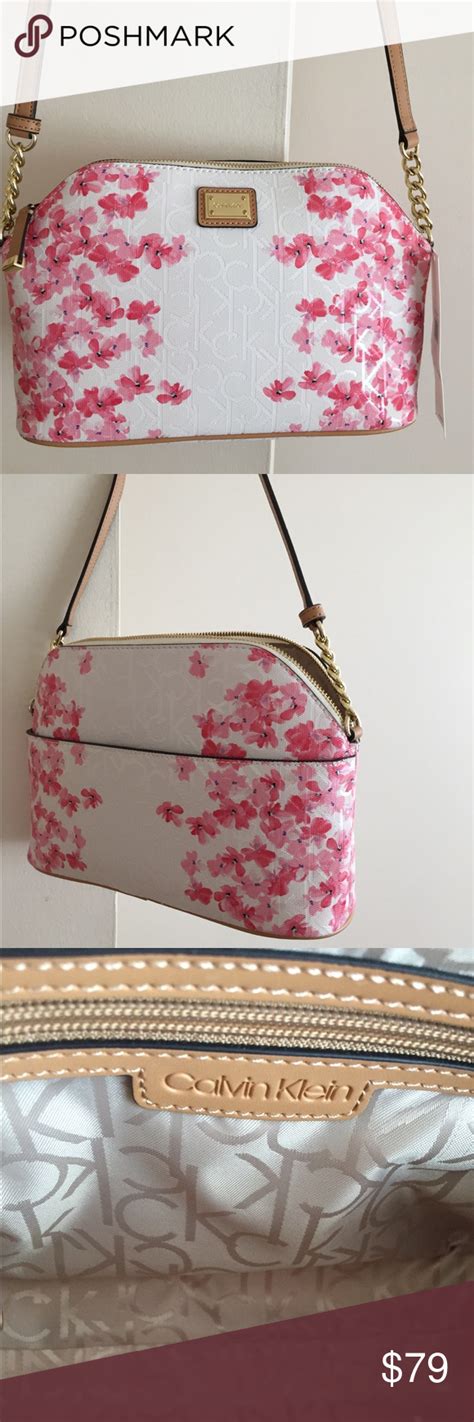 Calvin Klein White Cherry Blossom Crossbody Bag | Calvin klein white, Bags, Calvin ...
