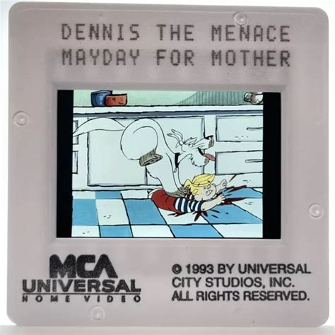 35mm Slide Dennis The Menace 80s Animated Mayday For Mother Vtg