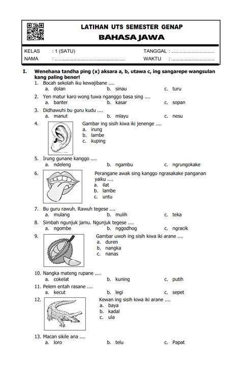 Materi Bahasa Jawa Kelas 1 Homecare24